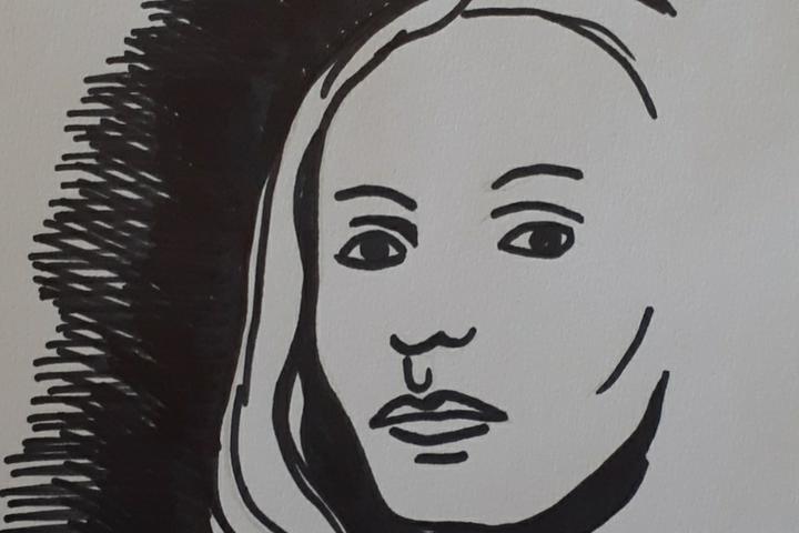obra gráfico de Idea Vilariño en gris y negro